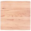 vidaXL Tablero mesa madera tratada borde natural marr&oacute;n 60x60x(2-6) cm