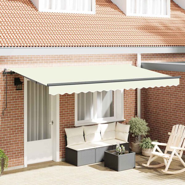 vidaXL Toldo Retr&aacute;ctil Crema 350 x 200 cm tela