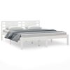 vidaXL Estructura de cama madera maciza blanco Supe King 180x200 cm