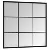 vidaXL Espejo de pared metal negro 60x60 cm