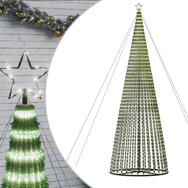 vidaXL &Aacute;rbol de Navidad LED 1544 LEDs blanco fr&iacute;o 500 cm