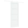 vidaXL Puerta Corredera 78 x 202 cm Madera de ingenier&iacute;a Blanco