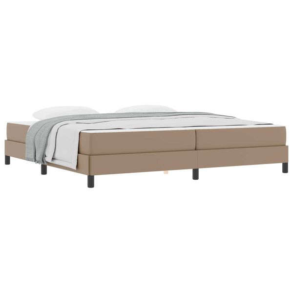 vidaXL Estructura de cama con colch&oacute;n Capuchino 200 x 200 cm tela