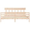 vidaXL Estructura de cama con cabecero madera maciza 200x200 cm