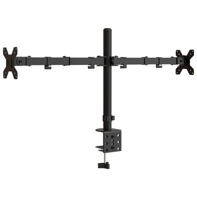 vidaXL Soporte para monitor doble acero negro VESA 75/100 mm