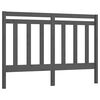 vidaXL Cabecero de cama madera maciza de pino gris 141x4x100 cm