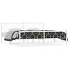 vidaXL Estructura cama sin colch&oacute;n con estribo metal blanco 200x200 cm