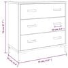 vidaXL Cómoda de madera maciza de pino negro 75x35x70 cm