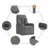 vidaXL Sill&oacute;n masaje el&eacute;ctrico reclinable elevable tela gris oscuro