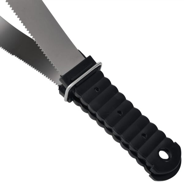 vidaXL Cuchilla de doble cara para caballos acero inoxidable plateado