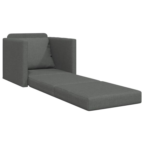 vidaXL Sof&aacute; cama 60cm Gris oscuro tela