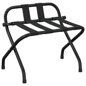 vidaXL Soporte para maletas con respaldo negro 56x39x52 cm