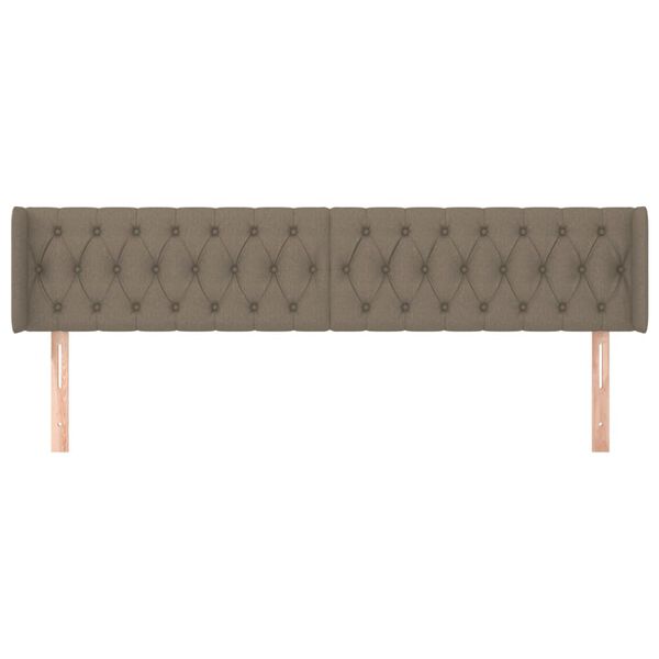 vidaXL Cabecero de tela gris taupe 183x16x78/88 cm