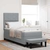 vidaXL Cama tipo Box Spring con cabecera Gris Claro 80 x 200 cm tela