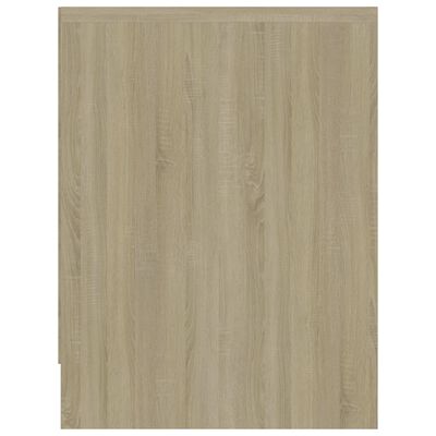 vidaXL Mesita de noche madera contrachapada blanco roble 40x30x40 cm