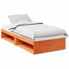 vidaXL Sof&aacute; cama con colch&oacute;n madera maciza pino marr&oacute;n cera 90x200 cm