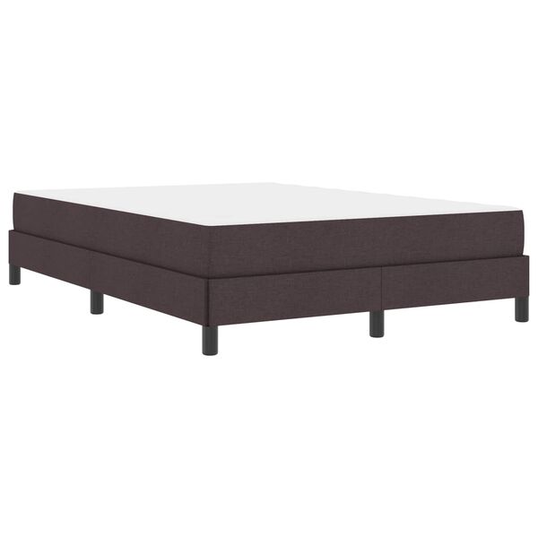 vidaXL Cama tipo Box Spring Marr&oacute;n Oscuro 140 x 190 cm tela