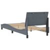 vidaXL Estructura de cama sin colchón Hanko terciopelo gris oscuro 90x190 cm