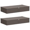vidaXL Caja de Almacenamiento 2 pcs Gris 90 x 48 x 15 cm