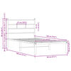 vidaXL Estructura cama con cabecero sin colch&oacute;n marr&oacute;n roble 75x190 cm