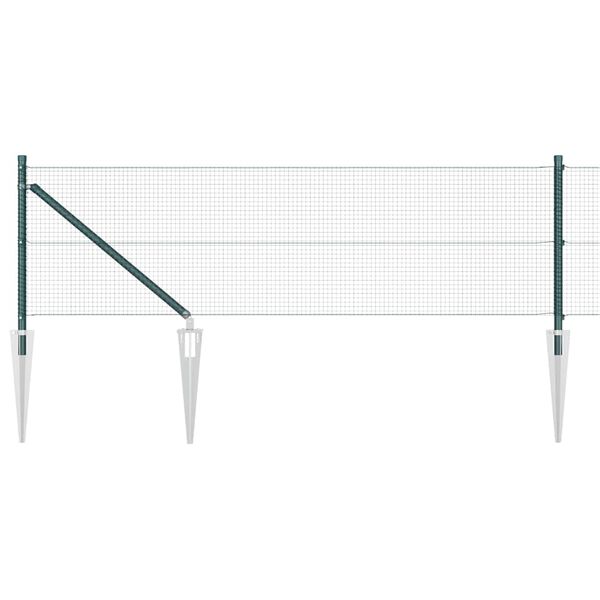 vidaXL Poste de Valla Verde 10 x 0,5 m (malla de 16 x 16 mm) Acero