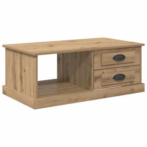 vidaXL Mesa de Caf&eacute; con caj&oacute;n Roble artesanal 90 x 50 x 35 cm