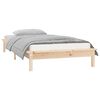 vidaXL Estructura de cama con LED madera maciza 90x190 cm