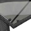vidaXL Set comedor de jard&iacute;n 3 pzas con cojines rat&aacute;n sint&eacute;tico negro