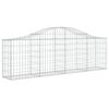 vidaXL Cestas de gaviones 40 uds forma de arco hierro 200x30x60/80 cm