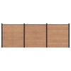 vidaXL Conjunto de valla 3 uds. 526 x 186 cm WPC y Aluminio Marr&oacute;n