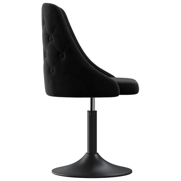 vidaXL Silla de comedor de terciopelo negro