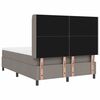 vidaXL Cama tipo Box Spring con colch&oacute;n Taup&eacute; 160 x 200 cm tela