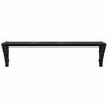 vidaXL Estanterías de pared 2 pcs Roble Negro 60 x 15 x 15,5 cm