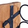 vidaXL Botellero para 6 botellas madera maciza de roble 35x35x100 cm