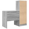 vidaXL Escritorio con caj&oacute;n 2 pcs Gris Sonoma