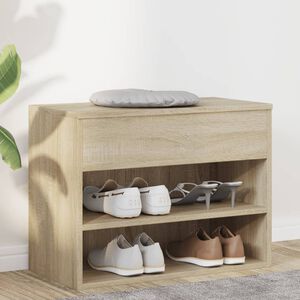 vidaXL Zapatero madera contrachapada roble Sonoma 60x30x45 cm