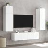 vidaXL Muebles de TV de pared con luces LED 2 uds blanco 60x35x31 cm
