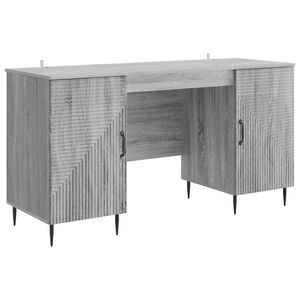 vidaXL Escritorio Gris Sonoma 142,5 x 50 x 75 cm Madera de Ingenier&iacute;a