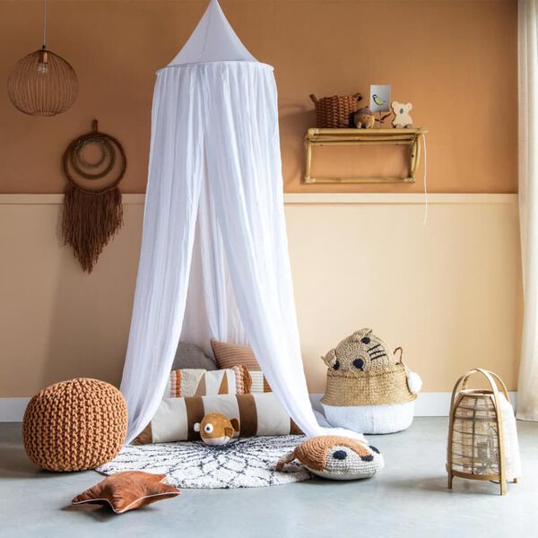 KidsDepot Coj&iacute;n Marnie de algod&oacute;n color terracota 55x35 cm