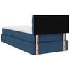 vidaXL Cama con almacenamiento y LED con LED Azul 100 x 200 cm tela