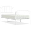 vidaXL Estructura cama sin colchón con estribo metal blanco 90x200 cm