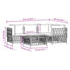 vidaXL Juego de muebles de jardín 5 piezas y cojines acero blanco
