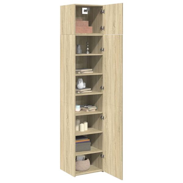 vidaXL Armario estrecho madera ingenier&iacute;a roble Sonoma 45x42,5x225 cm