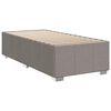 vidaXL Cama box spring con colch&oacute;n tela gris taupe 90x200 cm