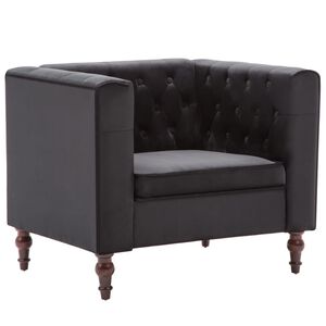 vidaXL Sill&oacute;n de terciopelo negro
