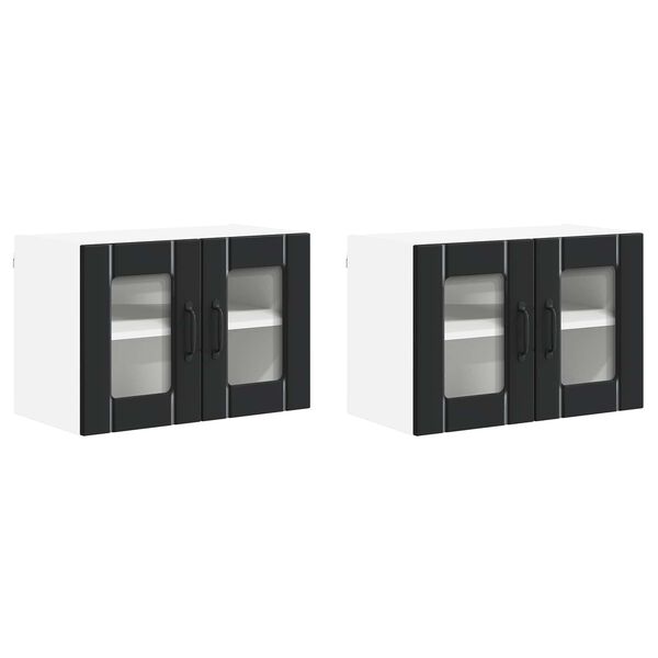 vidaXL Mueble de Cocina 2 pcs Negro 60 x 31 x 40 cm