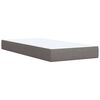 vidaXL Cama box spring con colch&oacute;n tela gris taupe 90x190 cm