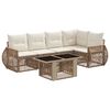 vidaXL Conjunto de sof&aacute;s de jard&iacute;n 6 uds. Beige y blanco crema