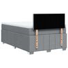 vidaXL Cama box spring con colch&oacute;n tela gris claro 120x190 cm