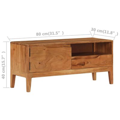 vidaXL Mueble de TV de madera maciza de acacia 88x30x40 cm